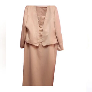 Bella Formals by Venus 2-Piece Champagne Formal Skirt Suit Beaded